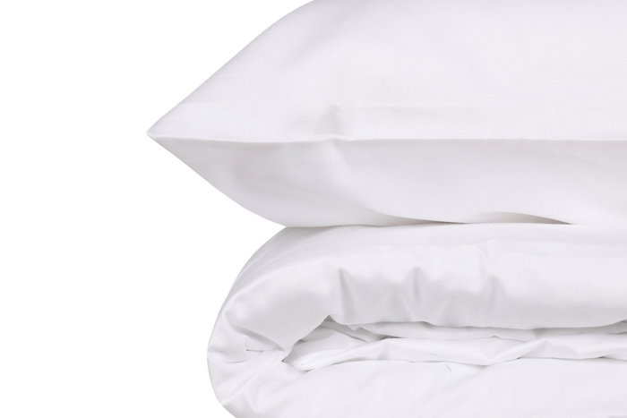 L'essentiel linge de maison Juego de funda de edredón de satén Blanco